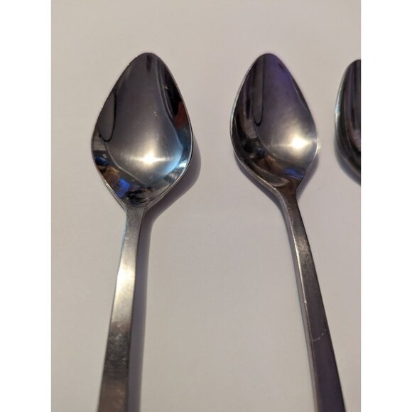 VTG CARLYLE Hong Kong stainless cameo pattern lot 5 teaspoons replacement - Picture 5 of 11